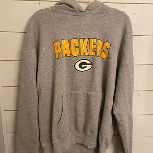 NFL Green Bay Packers Grey Hooded Sweatshirt